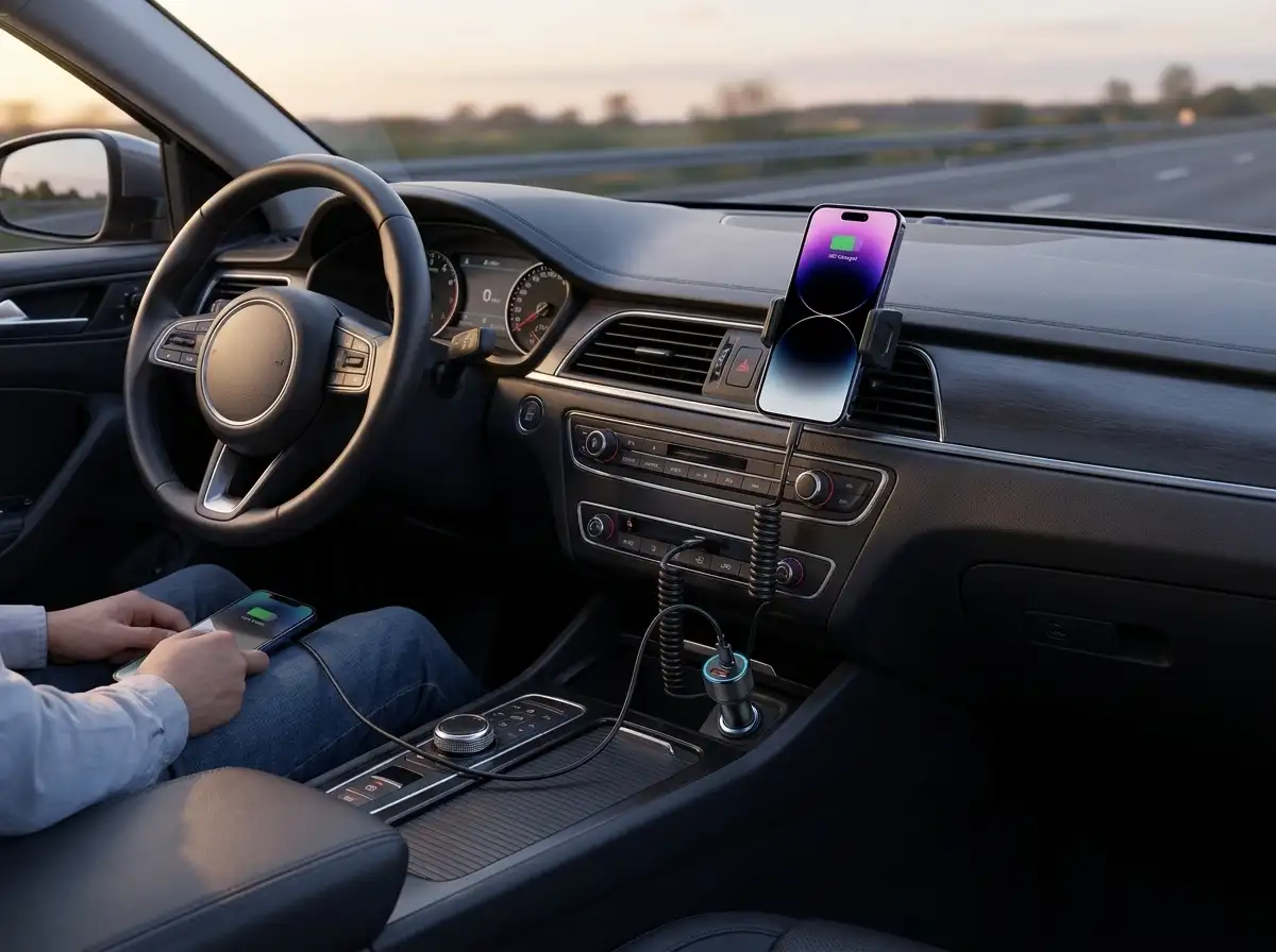 KENHAO 67W fast car charger with dual USB-C ports